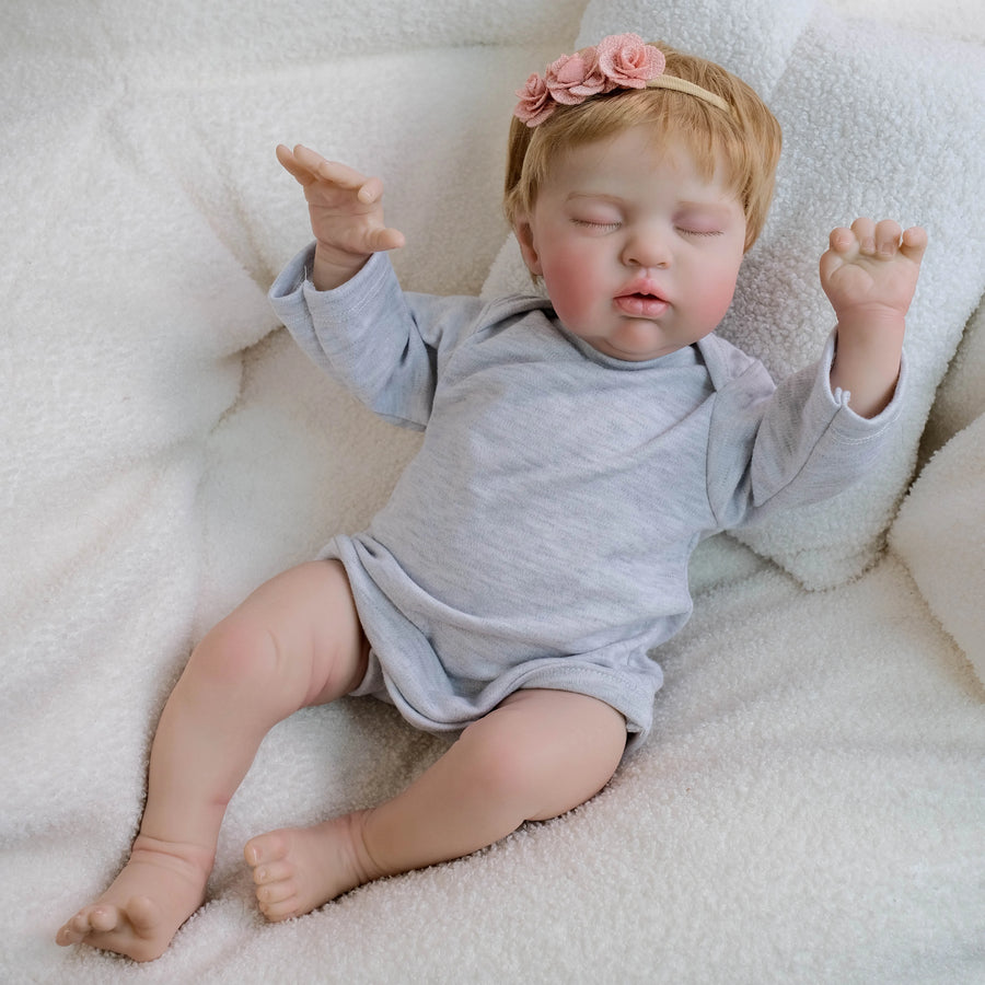 Rosalie 19" Sleeping Teddy Reborn Doll