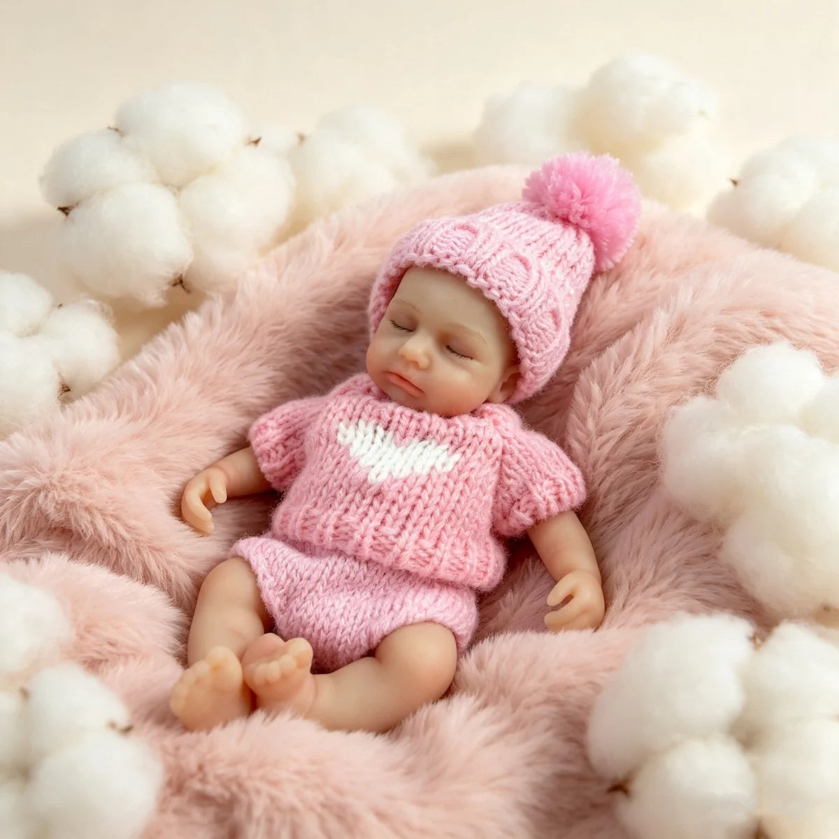 Pip 6 inch sleeping mini silicone reborn